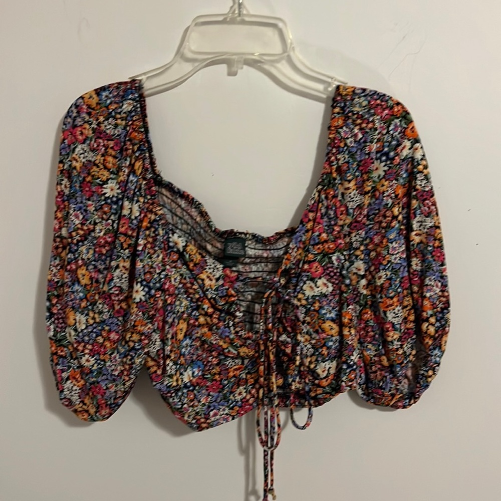 Wild fable off the shoulder floral top